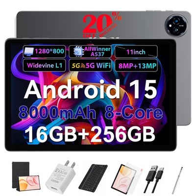 Octa-Core 2025 Newest Android 15 Tablet 11 inch PC Tablet 16GB RAM 256GB 8000mah