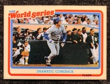 1989 Fleer (Set Break) 1988 World Series #4 Of 12 Dramatic Comeback (Scioscia)