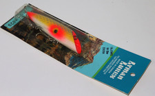 4" Lyman Lure Plug Cedar Wood Salmon Yellow Scale Fishing Lure #829 Glow