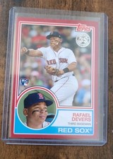 2018 Topps (1983 Topps Design) Rafael Devers #83-19 RED PARALLEL /10 Rookie