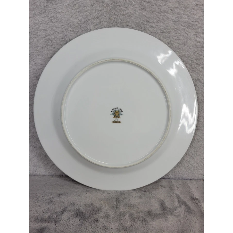 Juego de 4 platos de cena Noritake China Ridgewood 5201 con adornos de oro rosa Japón Foto 3 de 4