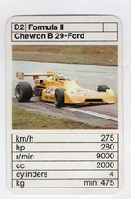 Ace Trump Racing car. Formula II Chevron B 29-Ford