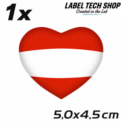 Österreich Austria Herz Aufkleber   Austria Flag Heart Sticker   Auto Laptop Hel