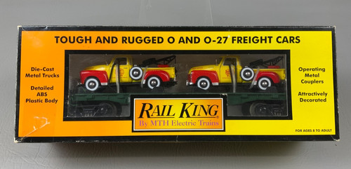 MTL Rail King Southern vagón plano con 2 carcasas Chevy remolque artículo #30-76123 | Zustand: Used