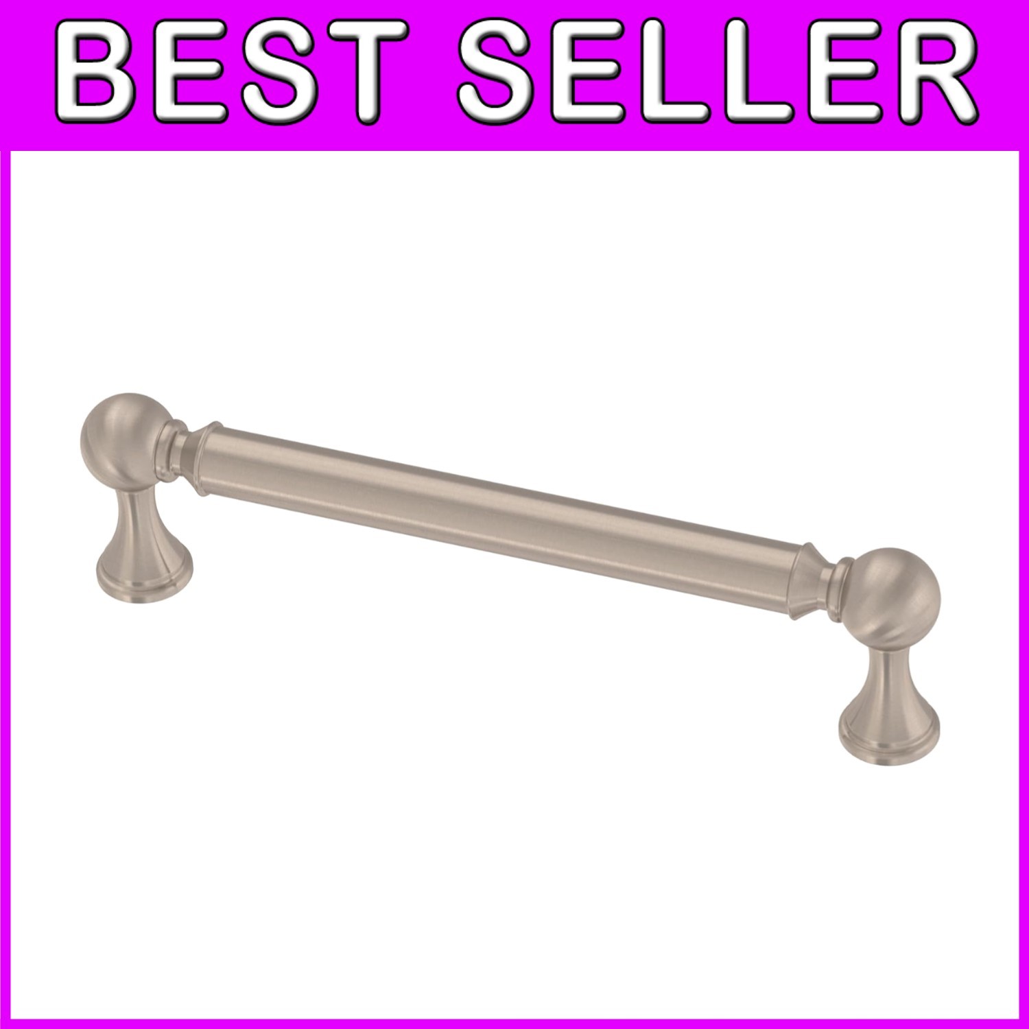 Satin Nickel 10-Pack Round Cabinet Handles - Classic Pulls for Drawers & Doors