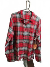 PJ Salvage Button Red/Black Plaid LS Shirt NWT Size L [COPY]