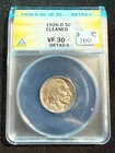 1926 D BUFFALO NICKEL ANACS VF 30 DETAILS CLEANED