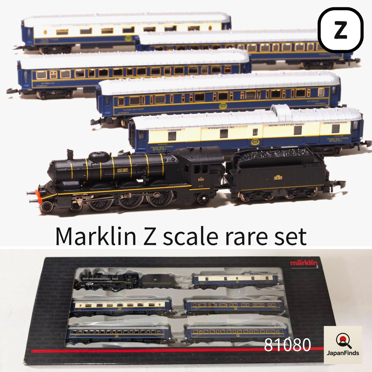 märklin メルクリン Zゲージ 8108 オリエント急行 セット Marklin Z scale 81080 Orient Express Train Set mini-club