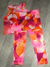 Girls IDEOLOGY Dance Set LEGGINGS TANK TOP Bright Colors SIZE 6