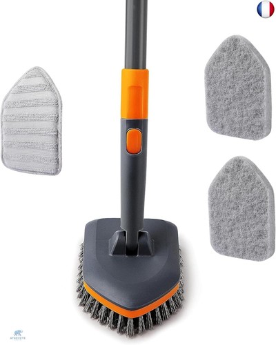 Kit De 3 Brosses De Nettoyage Pour Joints - Salle De Bain, Cuisine, Fenêtres - Poils Durs Et Manche Long - 9