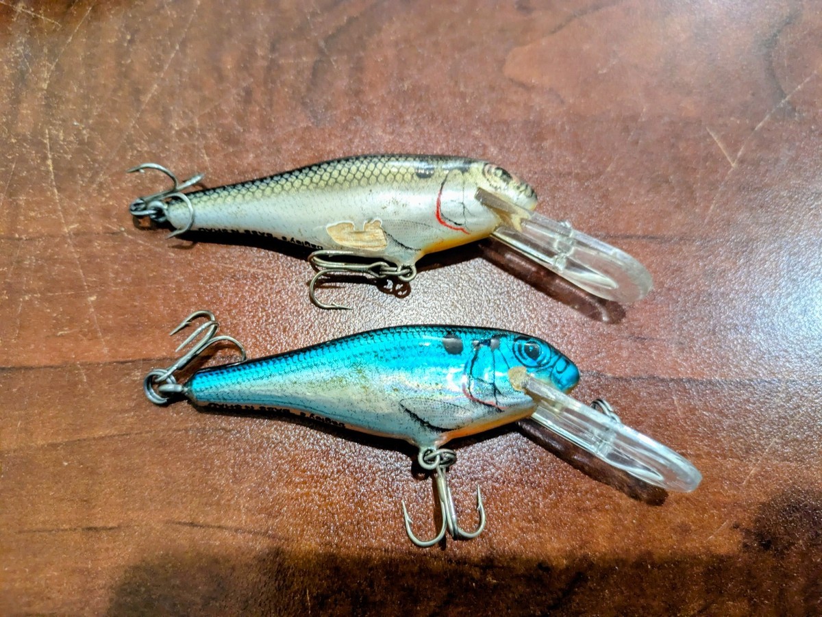 2 Vtg Bagley BASS N SHAD - Balsa Wood fishing Lures | eBay