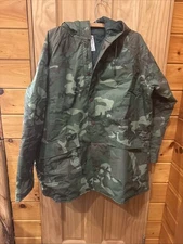 Vintage Wearguard Large Camo Rain Jacket *Tear In Hood See Last Picture Hunting