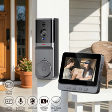 2.4G Wireless 4.3"Smart LCD Screen Intercom Video Doorbell Camera Monitor Home