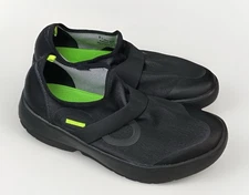 OOfos Men’s Size 11.5 OOmg Eezee FIBRE Recovery Shoes Black/Gray
