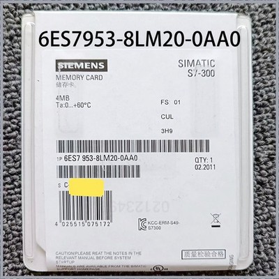 SIEMENS New Boxed 6ES7953-8LM20-0AA0 flash memory 4 MB Factory wholesale