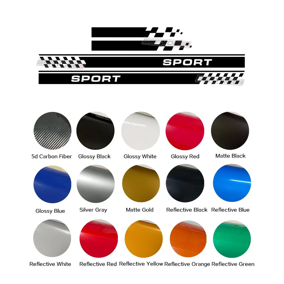 Racing Sport Hood Bonnet Body Stripe Kit Vinyl Decal for Nissan Juke F15 2024 - Image 2 of 4