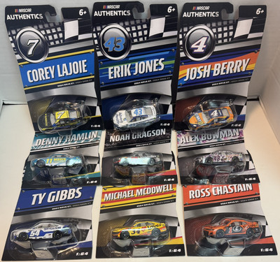 FULL SET OF 9! NASCAR Authentics 2024 Wave 7 CHASTAIN JONES LAJOIE GIBBS BERRY