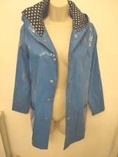 Stunning Ladies Rare Designer Louche Powder Blue Pvc Jacket Size S Uk 8 10