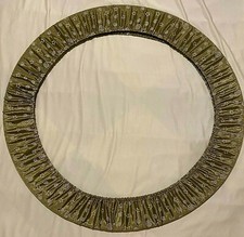 HOOP COVER Rhythmic Gymnastics-Junior 70cm-Olive Waterproof-White Stars  Swirls