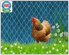 POULTRY NETTING 8' PROTECTIVE PLANT NET AVIARY CHICKENS GAME BIRDS DUCKS PENS