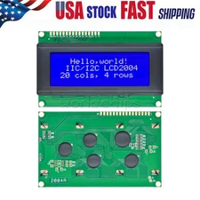Lot DC5V 2004 204 20x4 Character LCD Display 2004 LCD Blue Blacklight Module USA