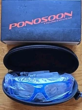 Ponosoon Sports Cycling Eyewear, Sky Blue 