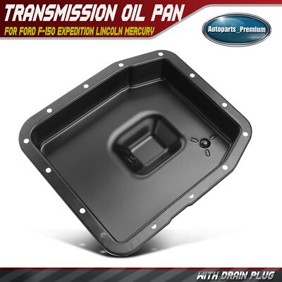 Transmission Oil Pan w/ Drain Plug for Ford F-150 Expedition Mustang Explorer