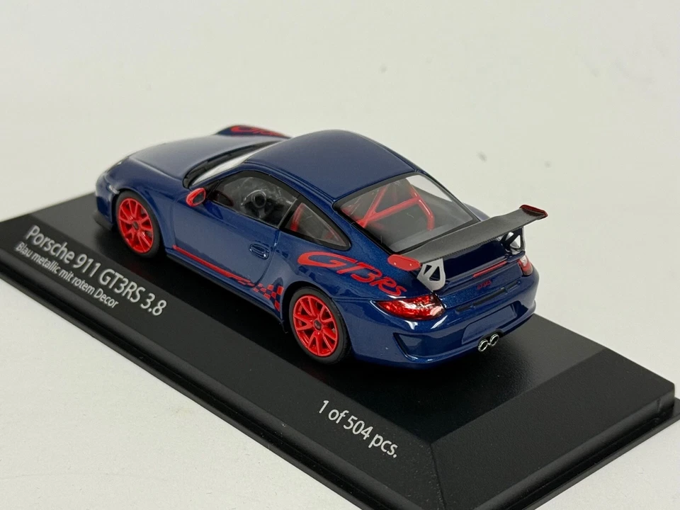 1/43 Minichamps 保时捷 911 GT3RS 3.8 ( 997 II) 2009 蓝色 410 069115 BK155 — 第 2/4 张图片