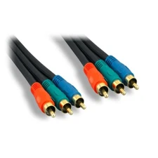 12 FT Component Video Cable, 3 RCA (RGB) Male Black  10V2-03512