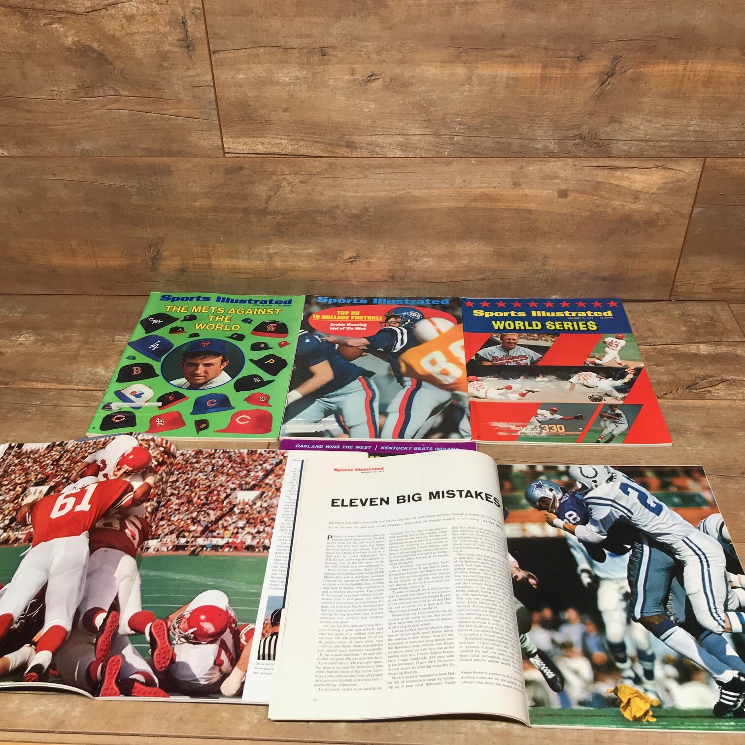 Vintage Sports Illustrated Back Issues Lot 1970 1971 Baseball Football Hockey eBay