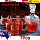 NEW Whiskey Decanter Set Vintage Glasses Tumblers Bar Wine Bottles 750ML Gift AU
