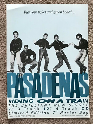 THE PASADENAS - RIDING ON A TRAIN 1988 Full page magazine ad