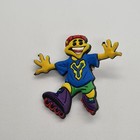 Muller Yoghurt Pin 1990s Roller Skates Character Rubber Badge Brooch Vintage 
