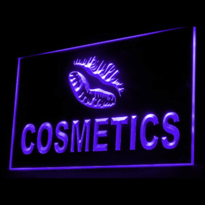 160016 COSMETICS Lip Lipstick Eyeshadow Display LED Light Neon Sign