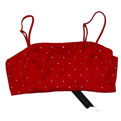House Of Harlow NWT Crop Top + Baggy Pants Set Outfit Spacecore AvantGarde Red M - Picture 5 of 8