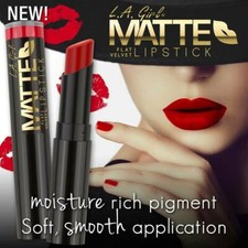 L.A. Girl Matte Flat Finish Velvet Lipstick, Lip Gloss, Choose Your Shade, NEW