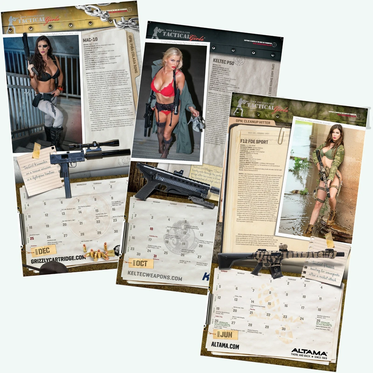Prior Year collectible Tactical Girls 2022 Gun Calendar | eBay