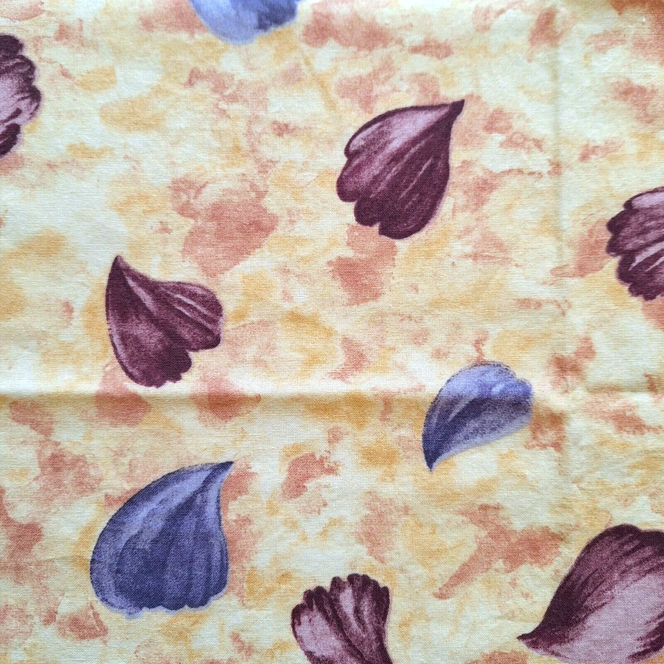 VTG Purple Petals On Tonal Soft Orange 2001 Fabric Traditions Cotton Fabric 1.4Y - Image 2 of 4