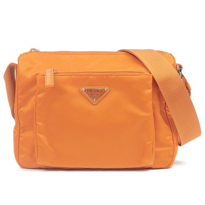 prada nylon bag orange