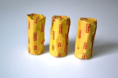 3 Rolls Vintage Kodak Plus-X Pan  Black  White Film, Exp unknown, Metal Reels