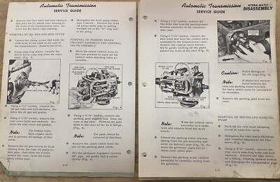 CADILLAC HYDRAMATIC DUAL RANGE OLDS PONTIAC TRANSMISSION REBUILD SERVICE MANUAL