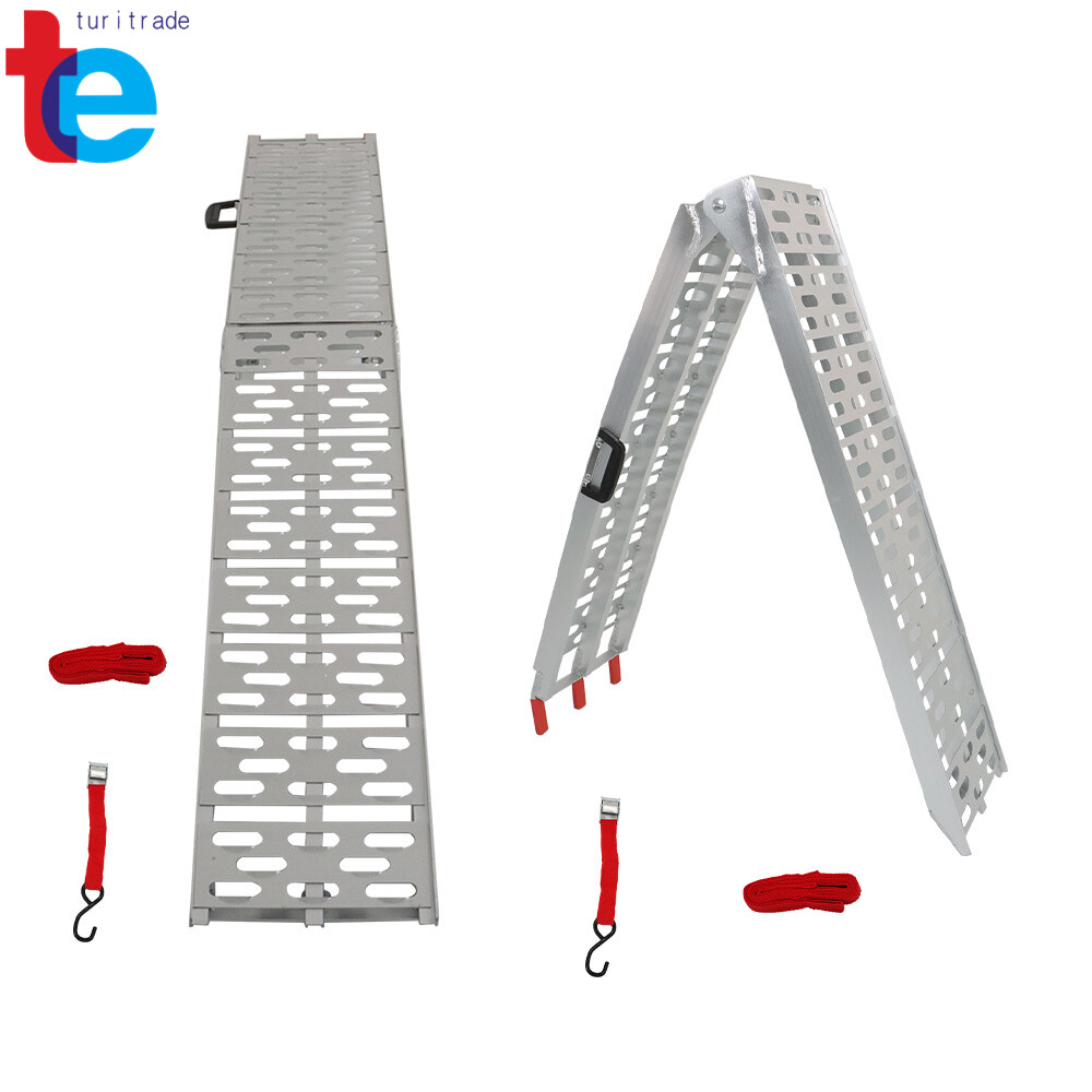 2*Aluminum Loading Ramp Arched For Motorcycle ATV/UTV Truck