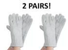 2 Pairs - 13" Inch Lined Leather Welding Gloves Heavy-Duty Heat-Resistant Bbq