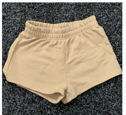shein womens sweatshorts tan size large 