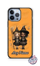 Halloween Besties Cute Witches Personalized Phone Case fits iPhone Samsung gift