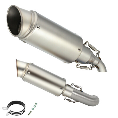 Lexmoto LXR 125 380 Exhaust Silver GP Slip On Silencer Link Pipe 2018-2026