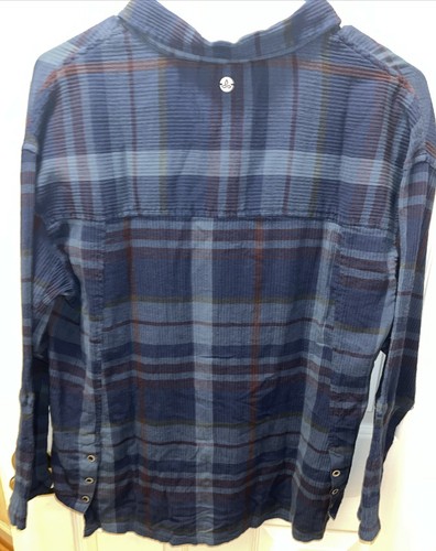 prAna NWT Blue Checked Fillary Shirt Womens Small Long Sleeve Button Up - Picture 13 of 13