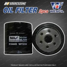 2 x Wesfil Oil Filters for Alfa Romeo 147 156 GTA 164 166 GT GTV Coupe Spider