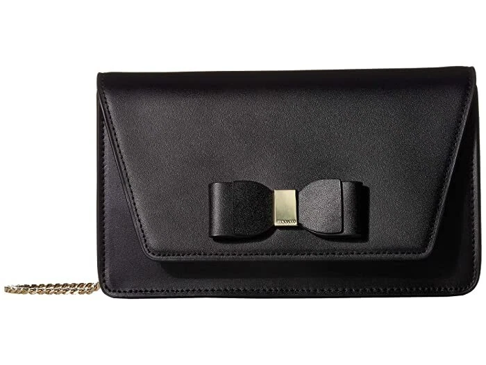 Bolsa de noite Ted Baker London V5403 feminina preta couro arco Keeiira 8,5x5 pol - Imagem 2 de 3