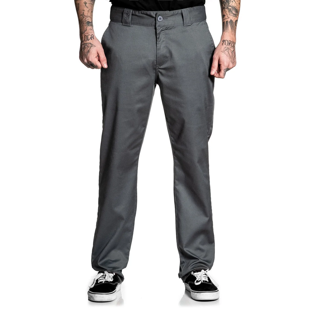 Sullen Art Collective 925 Chino Grey Mens Stretch Pants